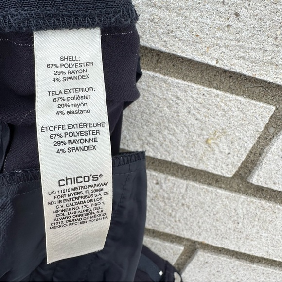 Chico’s Fabulously Slimming Windowpane Straight Ankle Pants - Picture 10 of 12